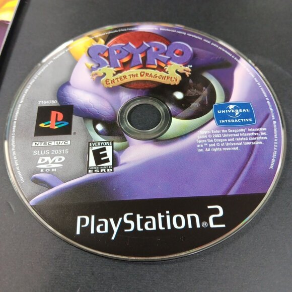 TESTED Spyro Enter the Dragonfly (PlayStation 2 2002)PS2 Case, CD, Manual USA - Picture 4 of 11